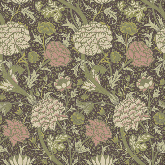 Cray Wallpaper - Green / Pink - Midbec - 82036 - Premier Wallcovering