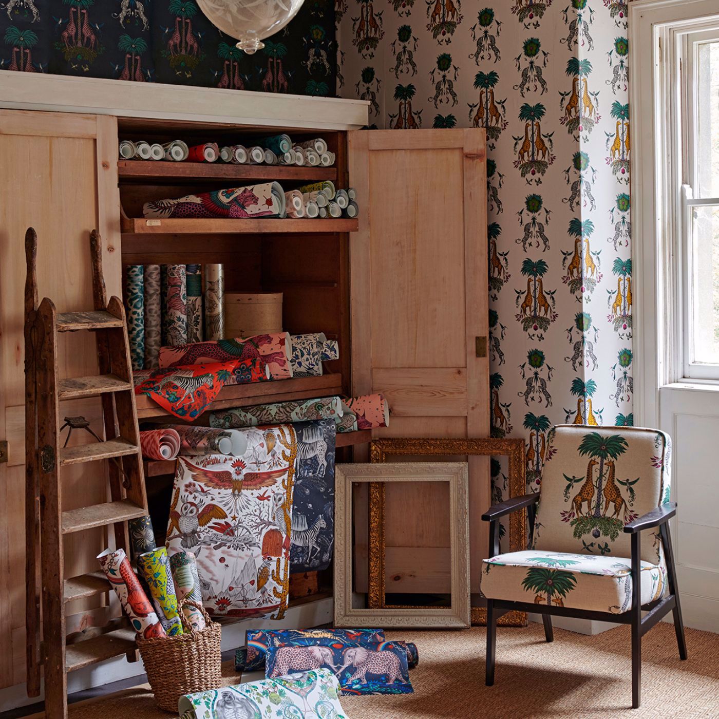 Creatura Wallpaper - Yellow - Clarke & Clarke - Emma J Shipley - W0114/05 - Premier Wallcovering