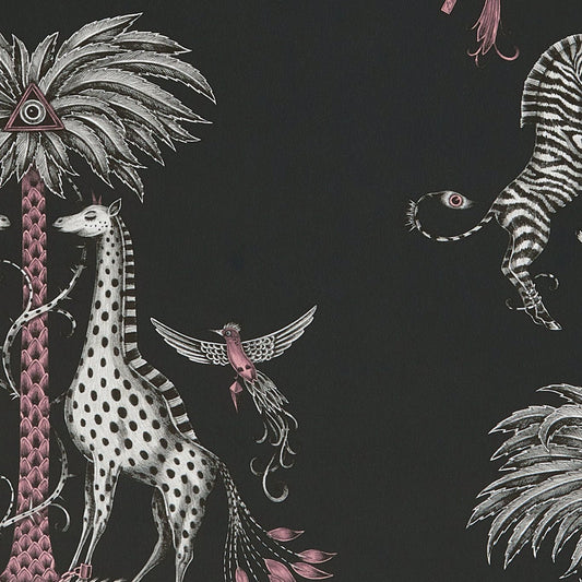 Creatura Wallpaper - Charcoal - Clarke & Clarke - Emma J Shipley - W0114/01 - Premier Wallcovering