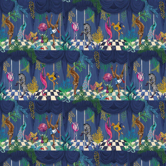 Creature Club Wallpaper - Blue Velvet - Brand McKenzie - BMGI006/03A - Premier Wallcovering