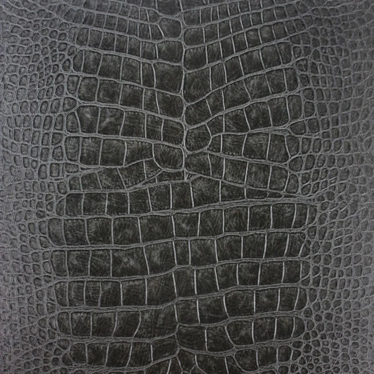 Crocodilo Vinyl Wallpaper - Black - Osborne & Little - W6337-06 - Premier Wallcovering