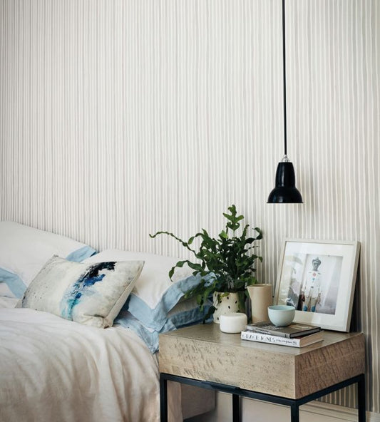 Croquet Stripe Wallpaper - Powder Blue - 110/5026 - Cole & Son - Premier Wallcovering