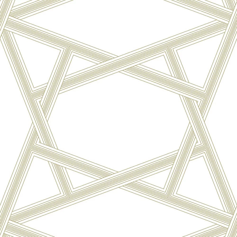 Crossroads Geo Wallpaper - White / Green - NextWall - NW44303 - Premier Wallcovering