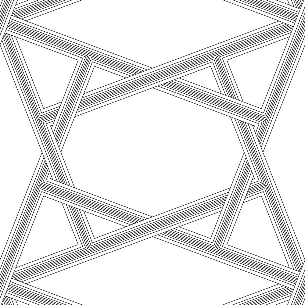 Crossroads Geo Wallpaper - White / Grey - NextWall - NW44300 - Premier Wallcovering