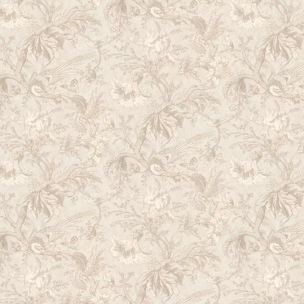 Crowe Hall Lane Wallpaper - Cream / Grey - Little Greene - 0282CWTALCU - Premier Wallcovering