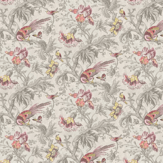 Crowe Hall Lane Wallpaper - Pink / Green / Grey - Little Greene - 0282CWCHARM - Premier Wallcovering