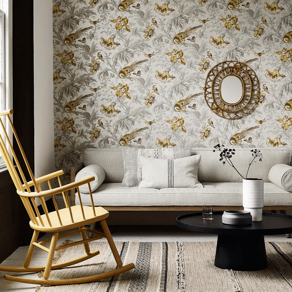 Crowe Hall Lane Wallpaper - Gilt - Little Greene - 0291CRGILTZ - Premier Wallcovering
