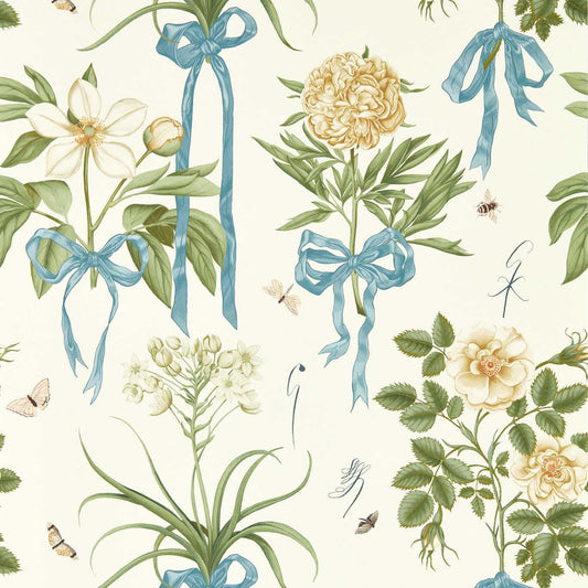Cupid's Beau Wallpaper - Quince/Chalk - DGDW217311 - Sanderson - Premier Wallcovering