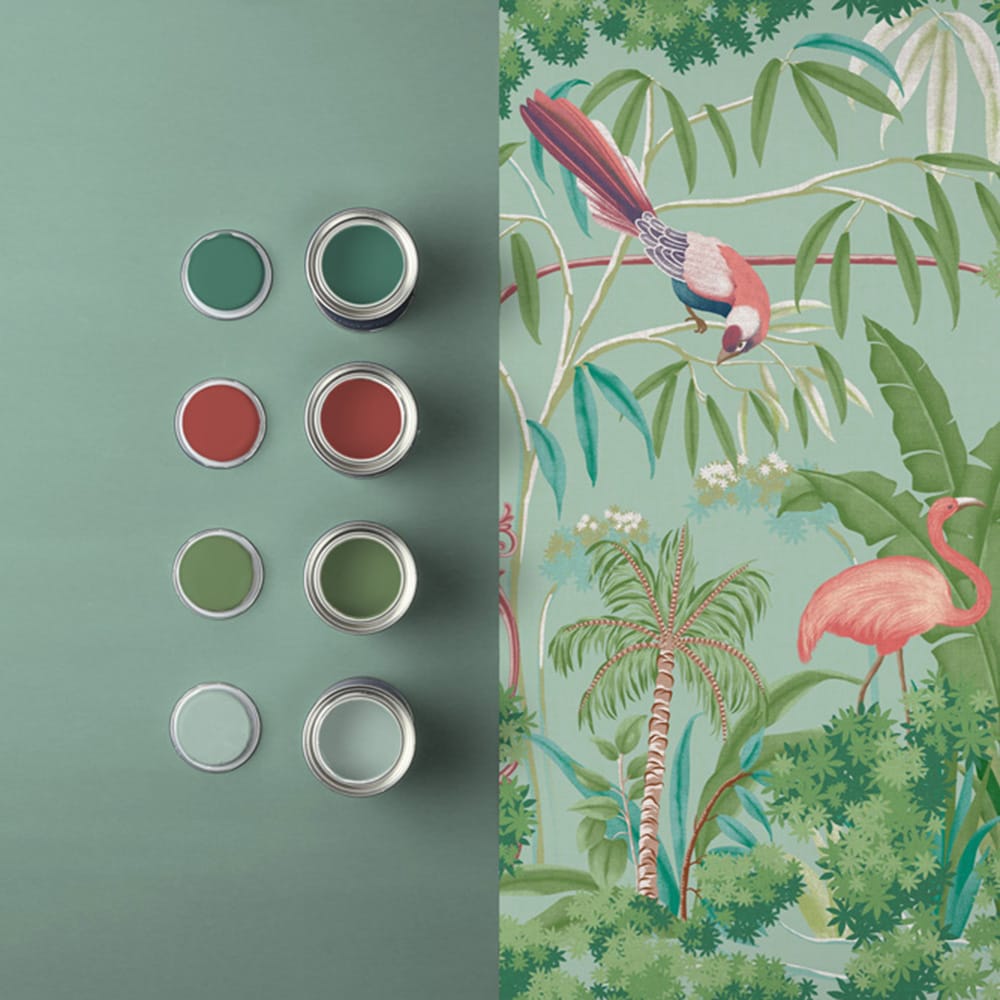 Curious Canopy Day Wallpaper - Green - Graham & Brown - 121456 - Premier Wallcovering