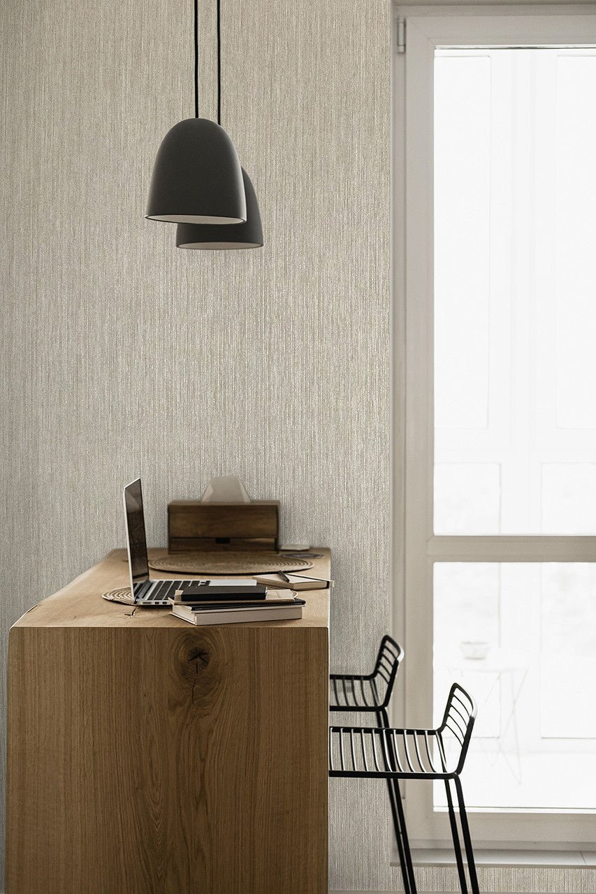 Curtain Feel Wallpaper - Beige - Hohenberger - 65049 - Premier Wallcovering