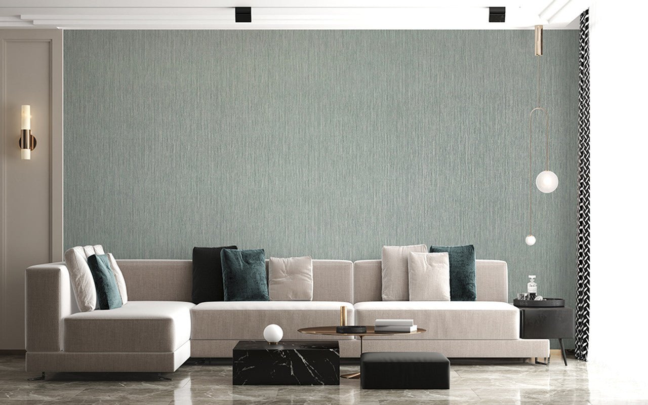 Curtain Feel Wallpaper - Blue/ Green - Hohenberger - 65048 - Premier Wallcovering