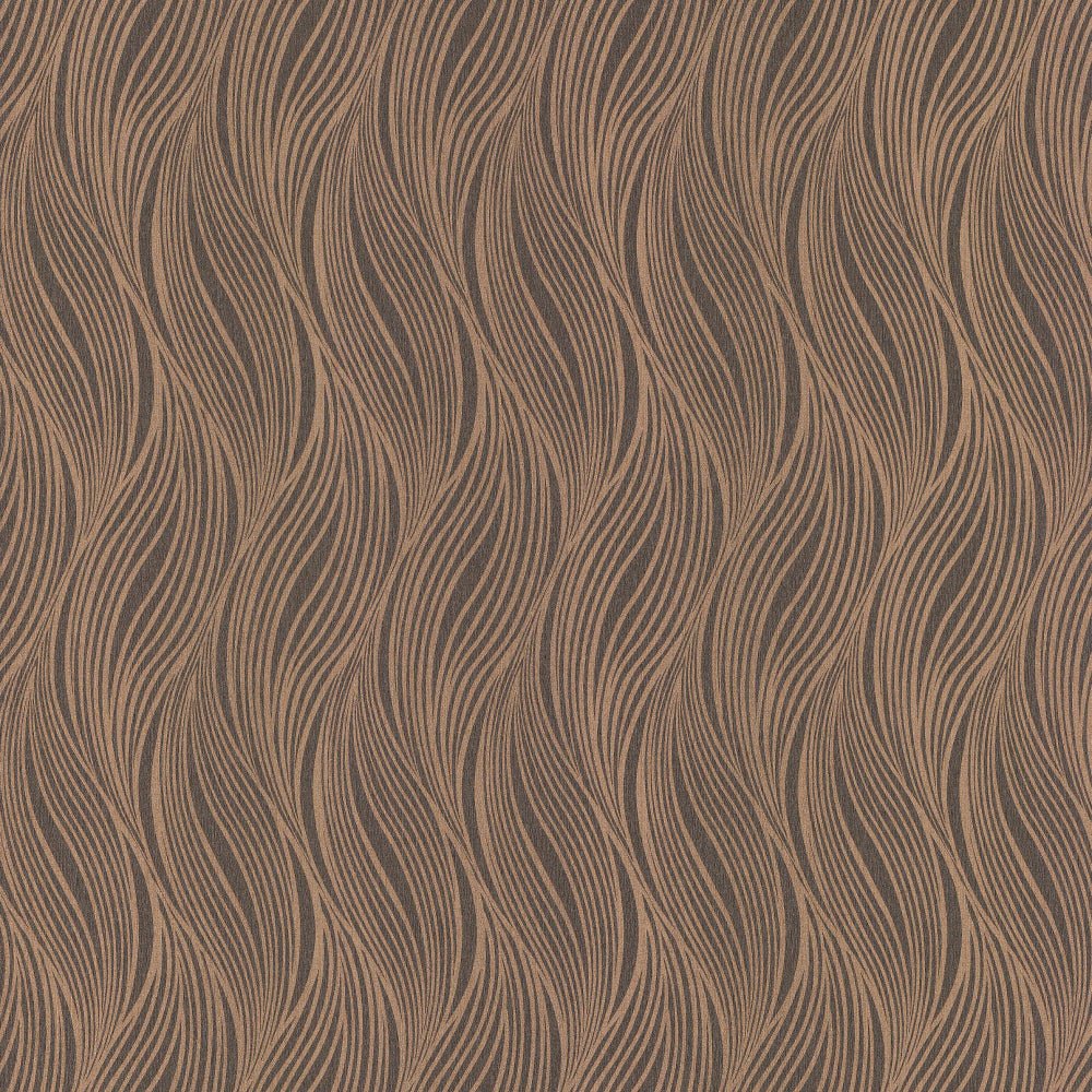 Curve Wallpaper - Brown - Osborne & Little - W6764-02 - Premier Wallcovering