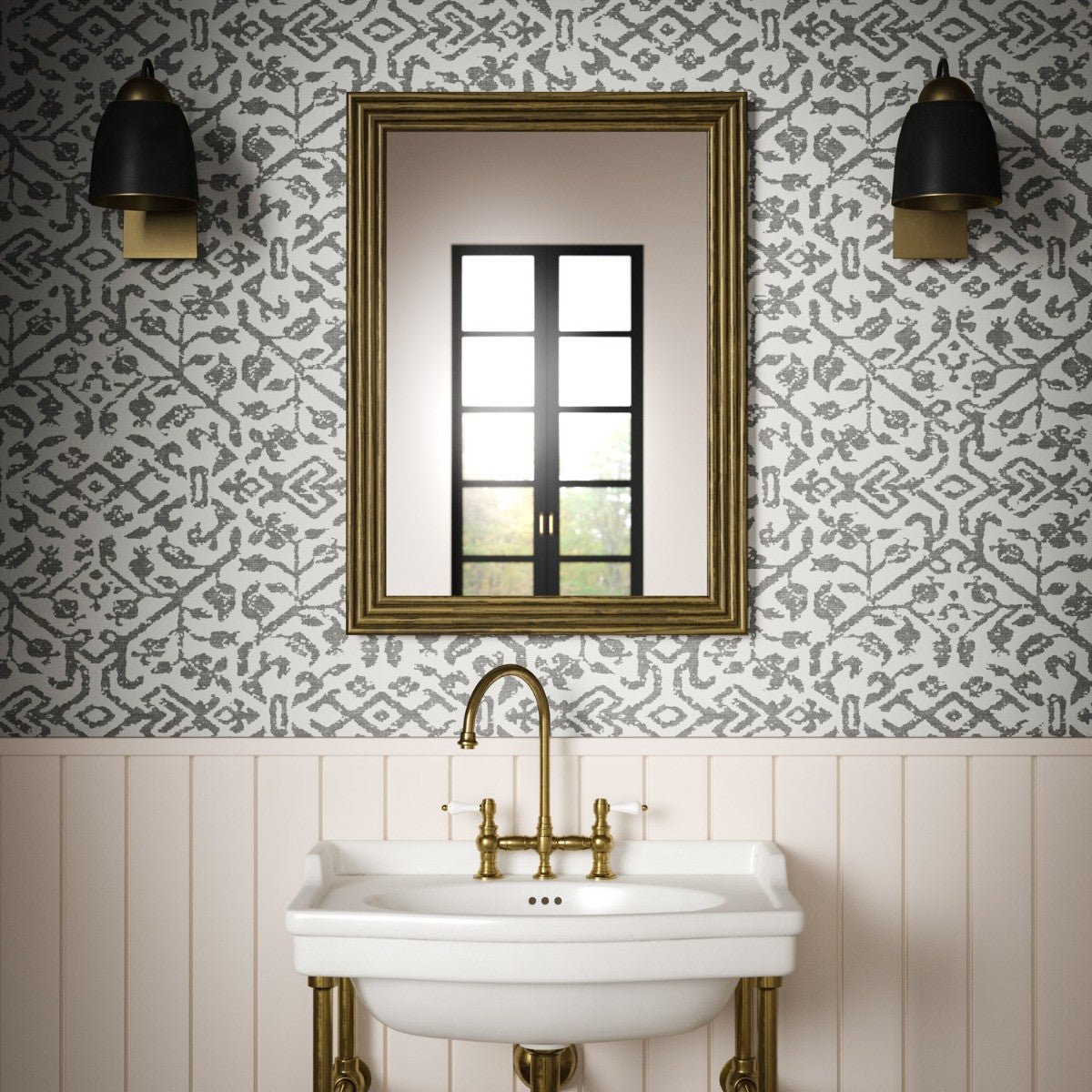 Cusco Wallpaper - Charcoal - Warner House - Premier Wallcovering
