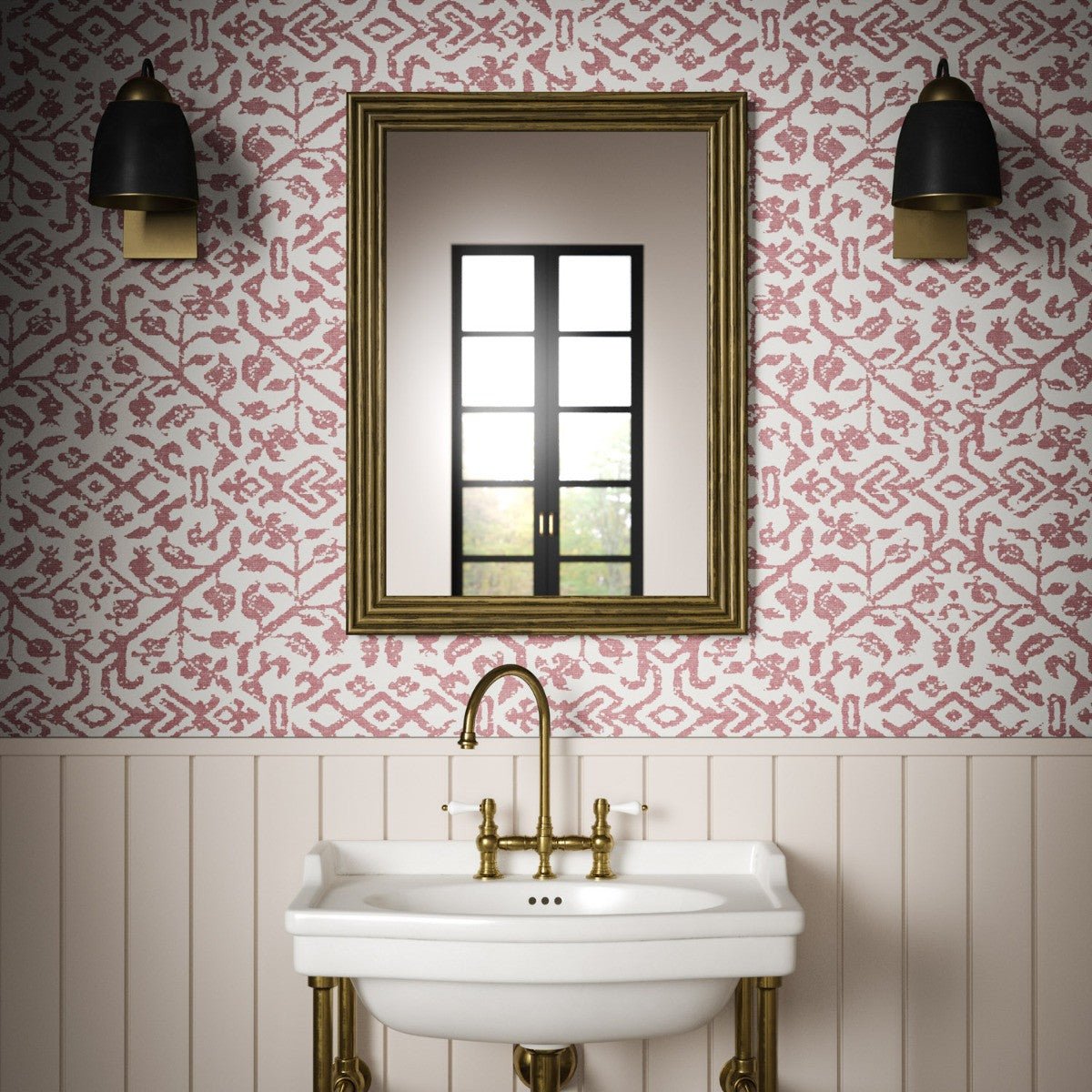 Cusco Wallpaper - Raspberry - Warner House - Premier Wallcovering