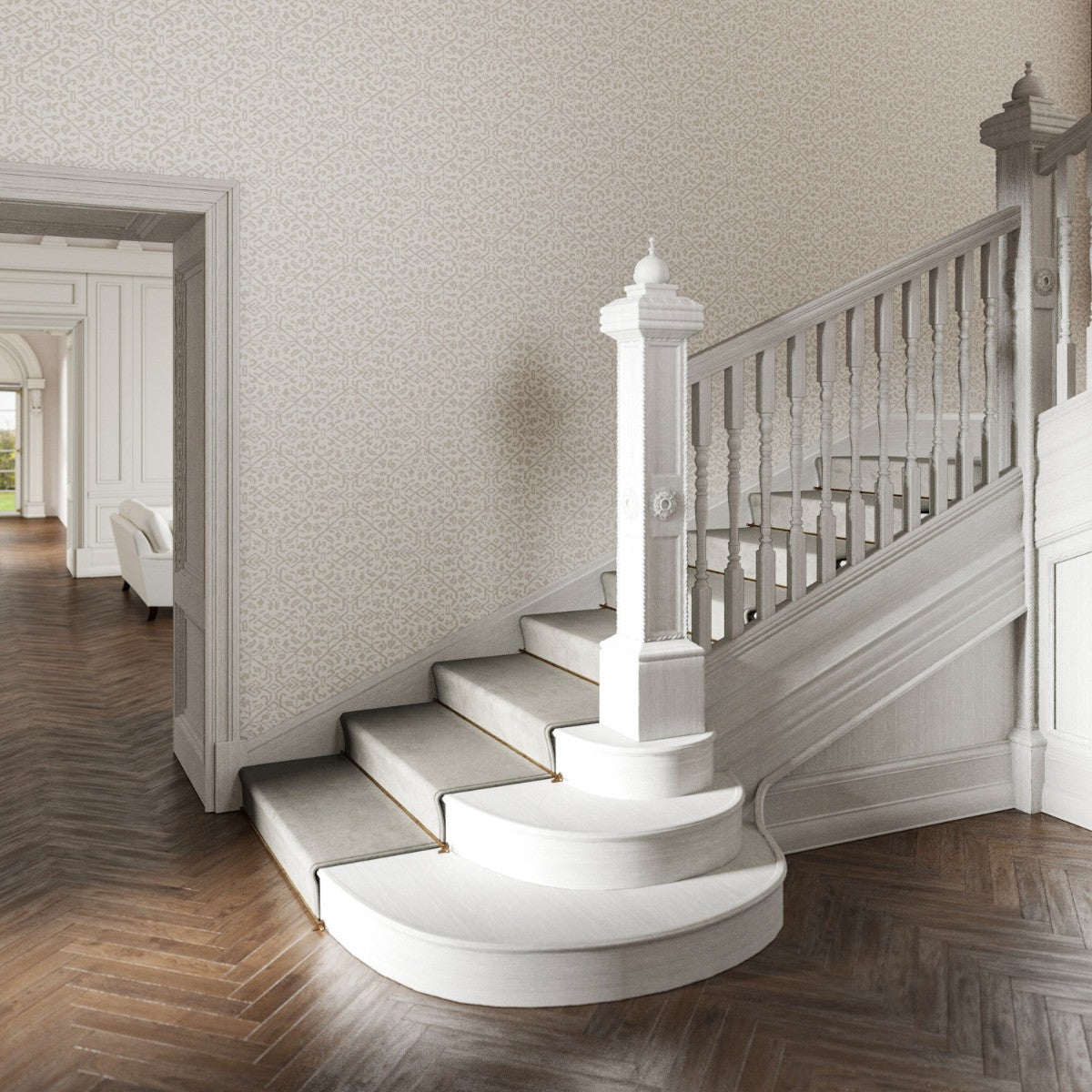 Cusco Wallpaper - Natural - Warner House - Premier Wallcovering