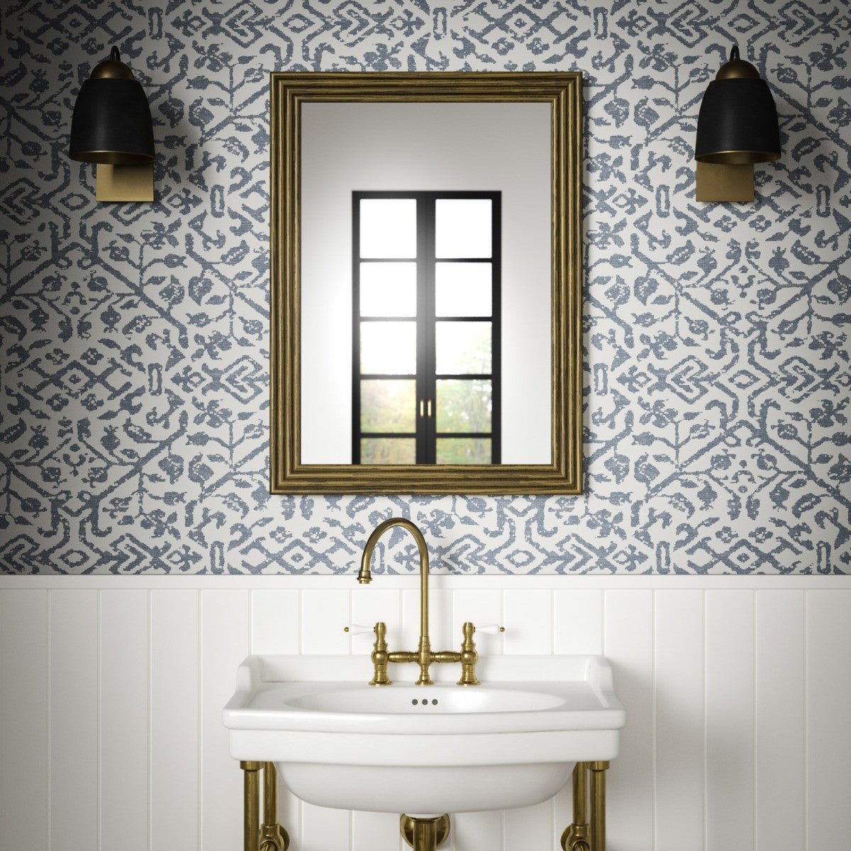 Cusco Wallpaper - Indigo - Warner House - Premier Wallcovering