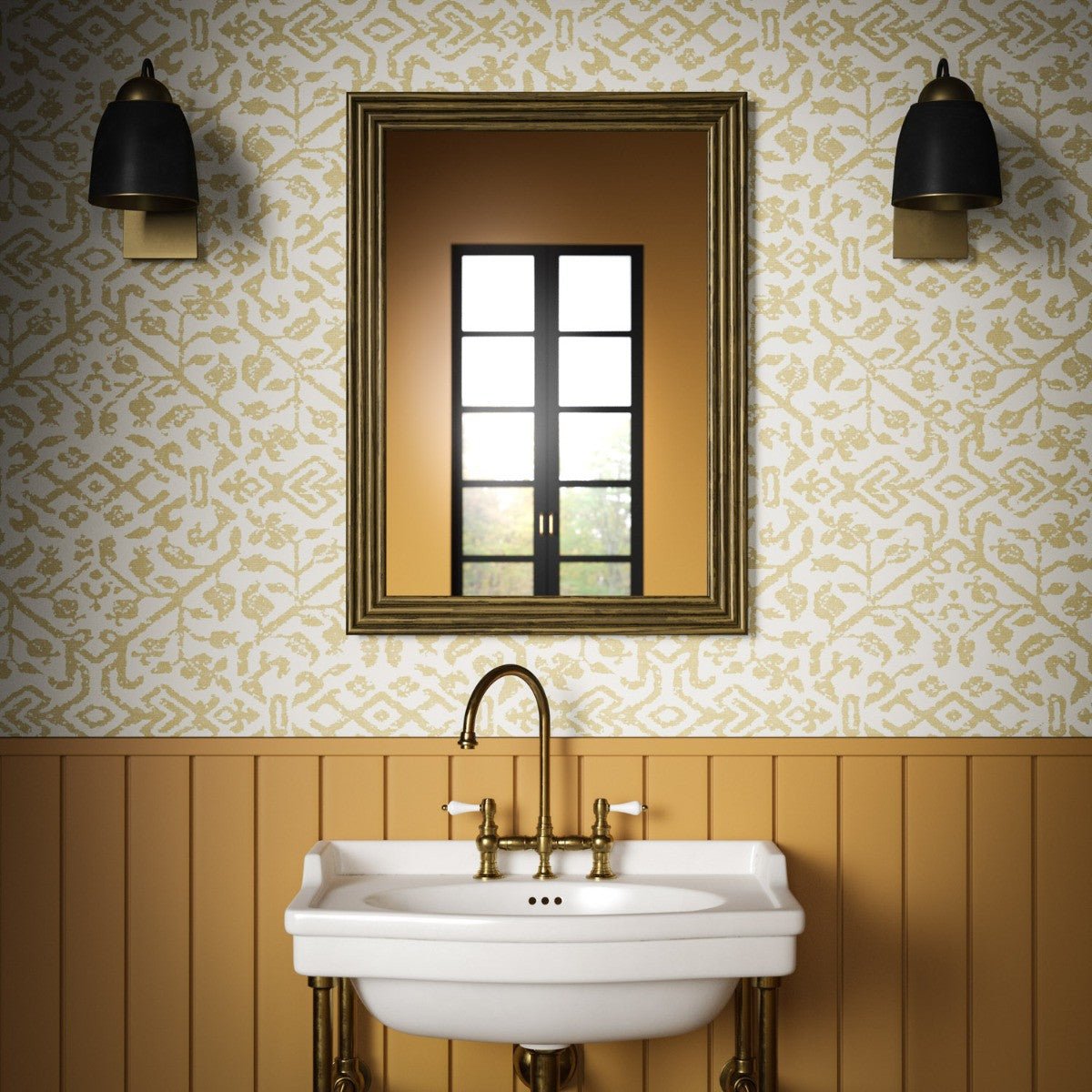 Cusco Wallpaper - Gold - Warner House - Premier Wallcovering