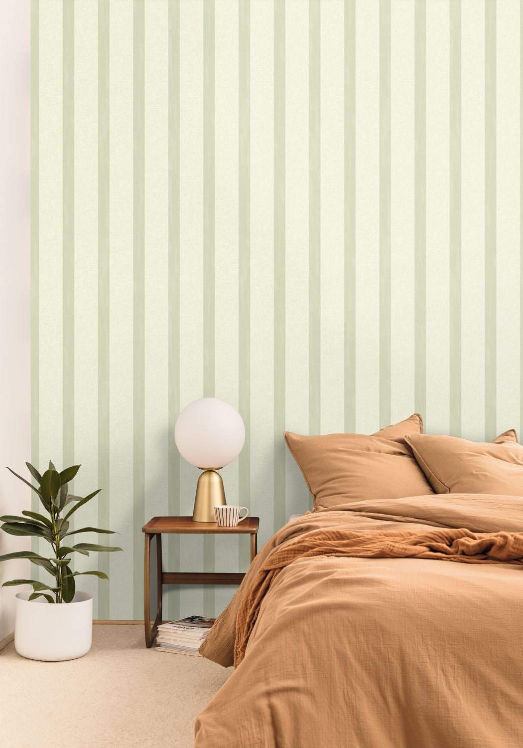 Cyrene Wallpaper - Vert Amande - Caselio - 103667070 - Premier Wallcovering