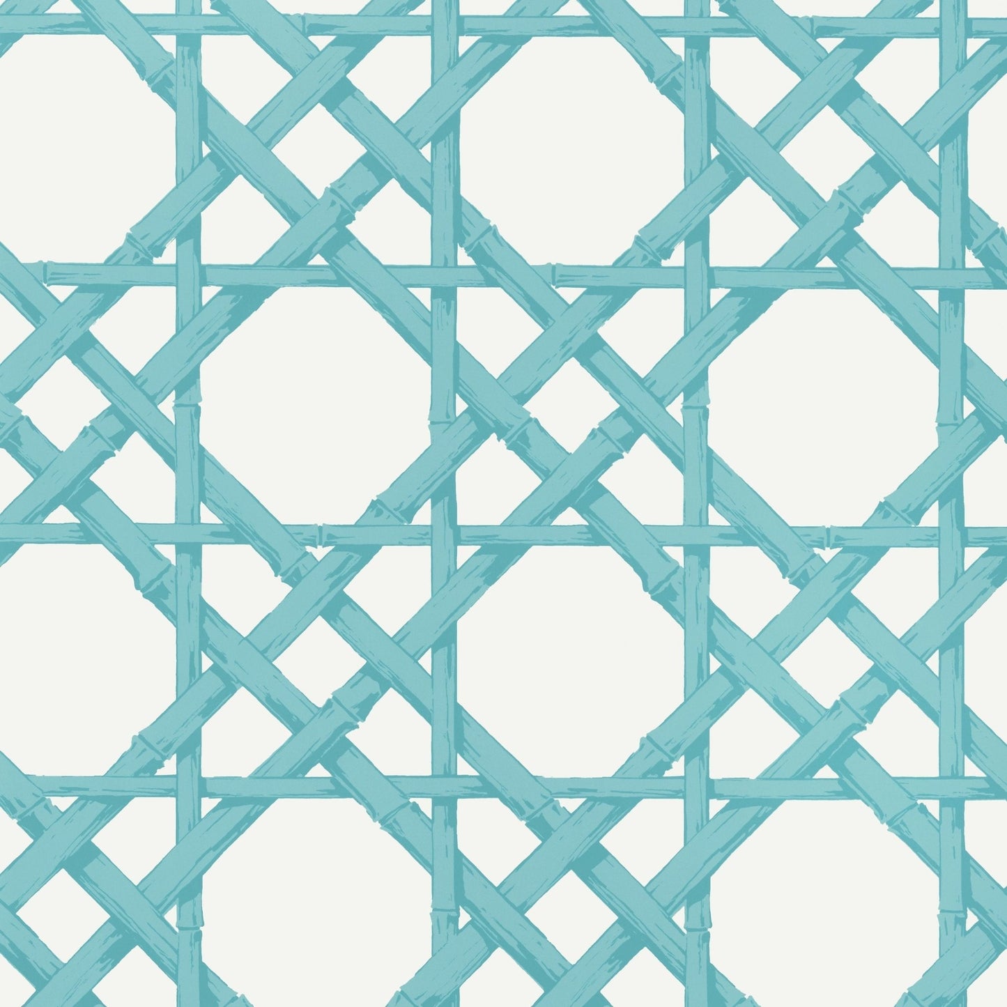 Cyrus Cane Wallpaper - Turquoise - Thibaut - T13143 - Premier Wallcovering
