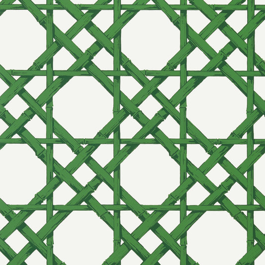 Cyrus Cane Wallpaper - Emerald Green - Thibaut - T13140 - Premier Wallcovering