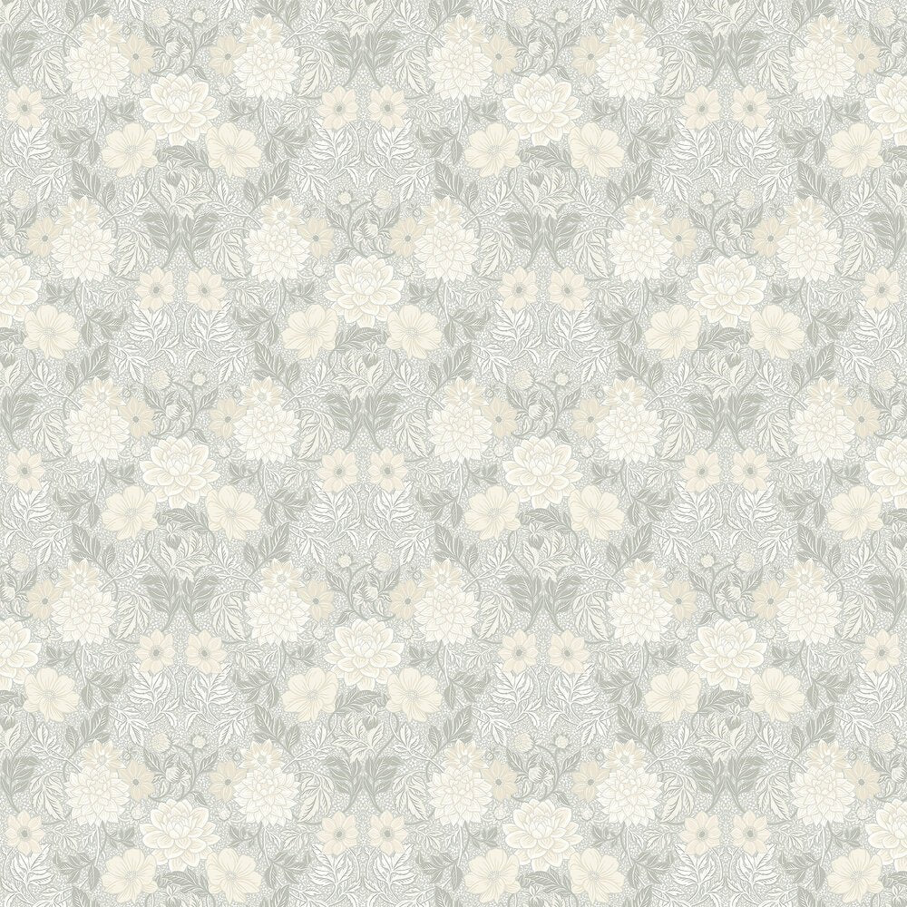 Dahlia Garden Wallpaper - Grey - Boråstapeter - 7664 - Premier Wallcovering