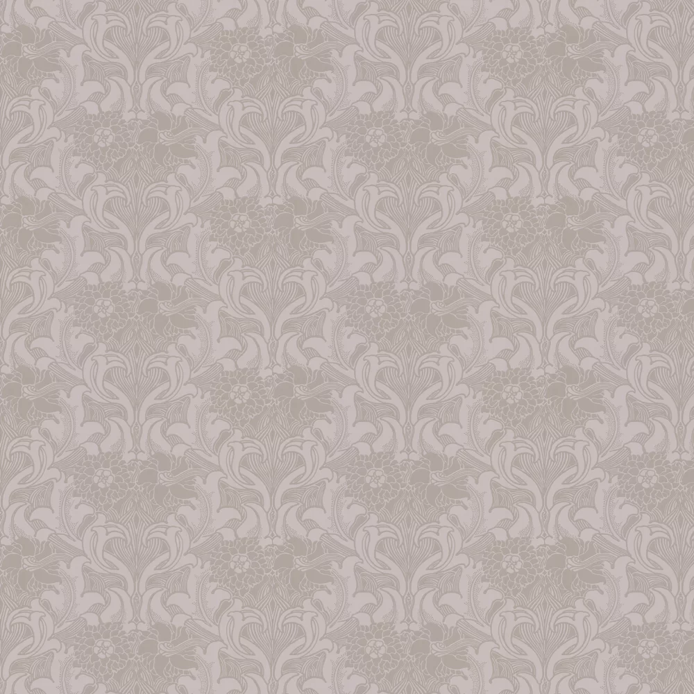 Dahlia Scroll Wallpaper - French Grey - Little Greene - 0263DAFRENC - Premier Wallcovering