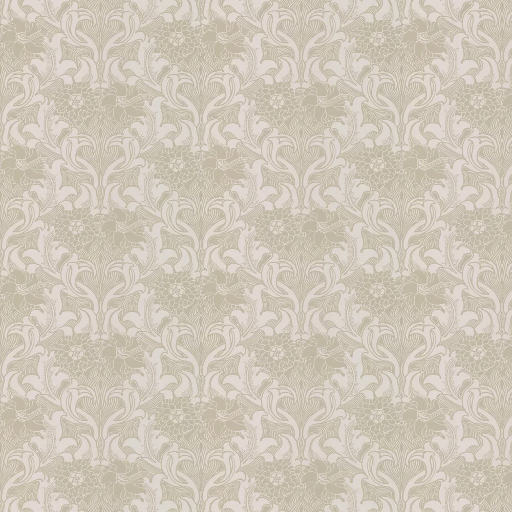Dahlia Scroll Wallpaper - Mirror - Little Greene - 0263DAMIRRO - Premier Wallcovering