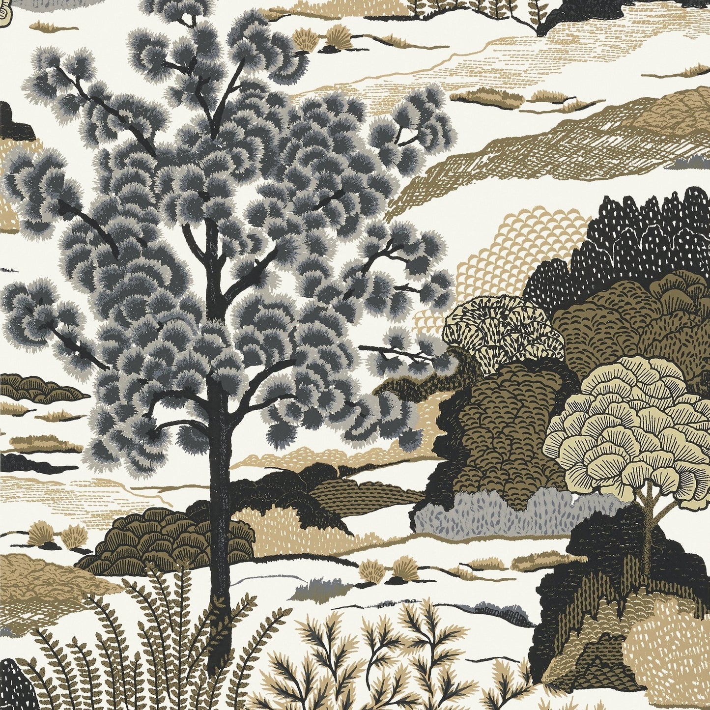 Daintree Wallpaper - Grey - Thibaut - T85041 - Premier Wallcovering