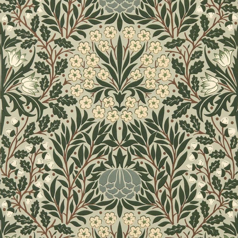 Daisy & Oak Wallpaper - Sage/Forest - Morris & Co - 217585 - Premier Wallcovering