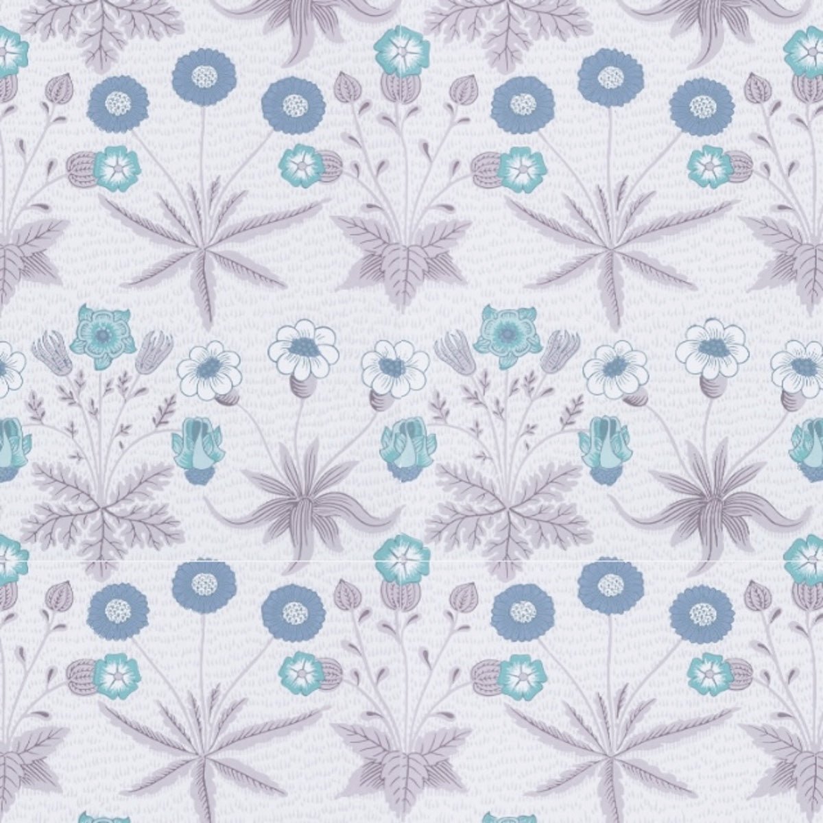 Morris Collections - 1013 - Daisy Wallpaper - Purple - Premier Wallcovering