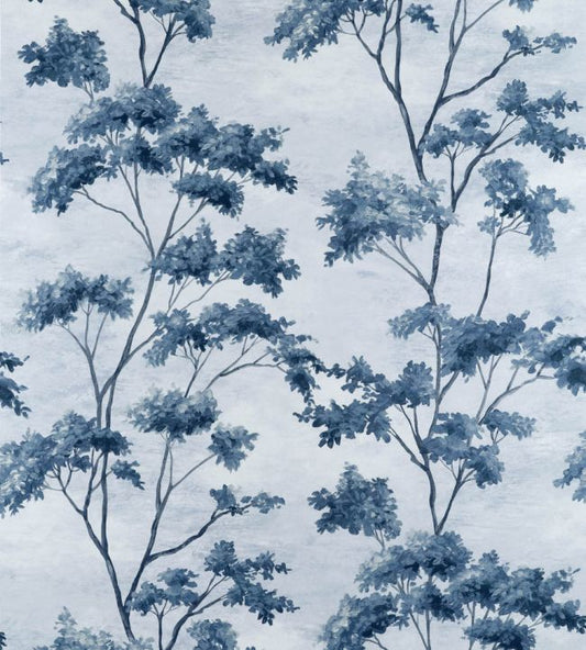 Dalton Wallpaper - Blue & White On Pearl - Anna French - AT16170 - Premier Wallcovering