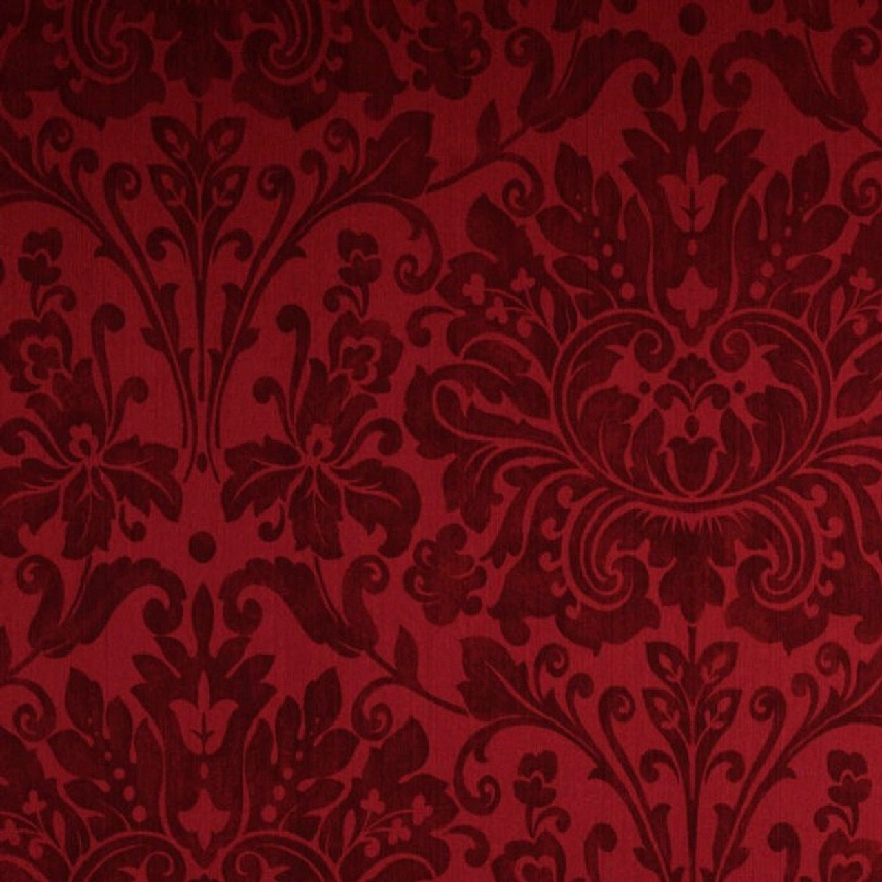 Damask Allure Wallpaper - Red - Omexco - ALU2182 - Premier Wallcovering