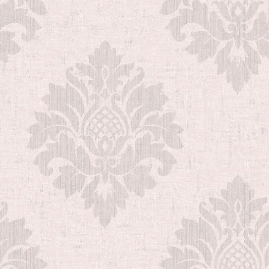 Damask Textured Wallpaper - Pink - SK Filson - FI2005 - Premier Wallcovering