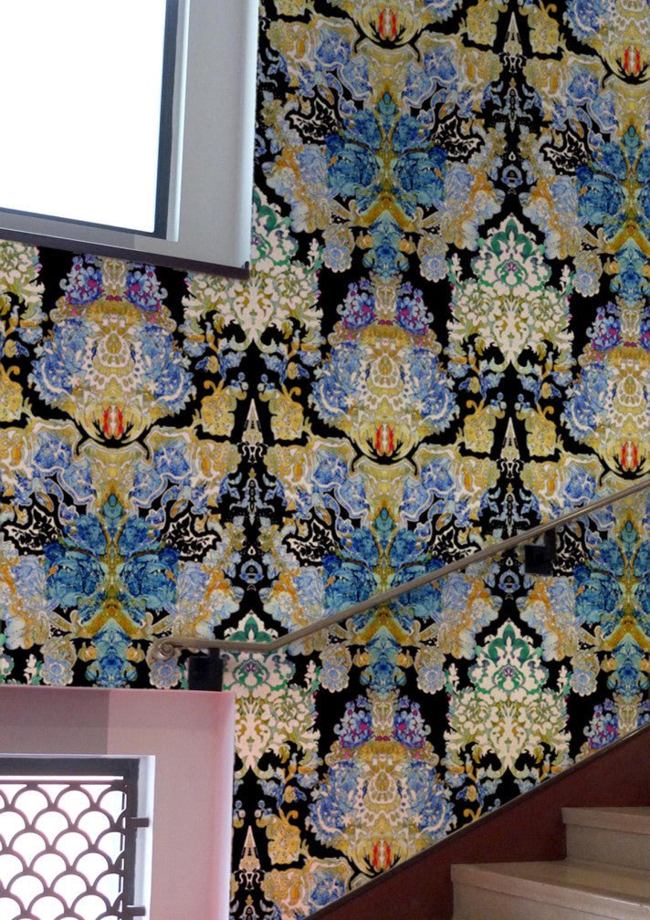 Damsel Damask Wallpaper - Original - Timorous Beasties - RGS/DMSL/8057MICA/01 - Premier Wallcovering