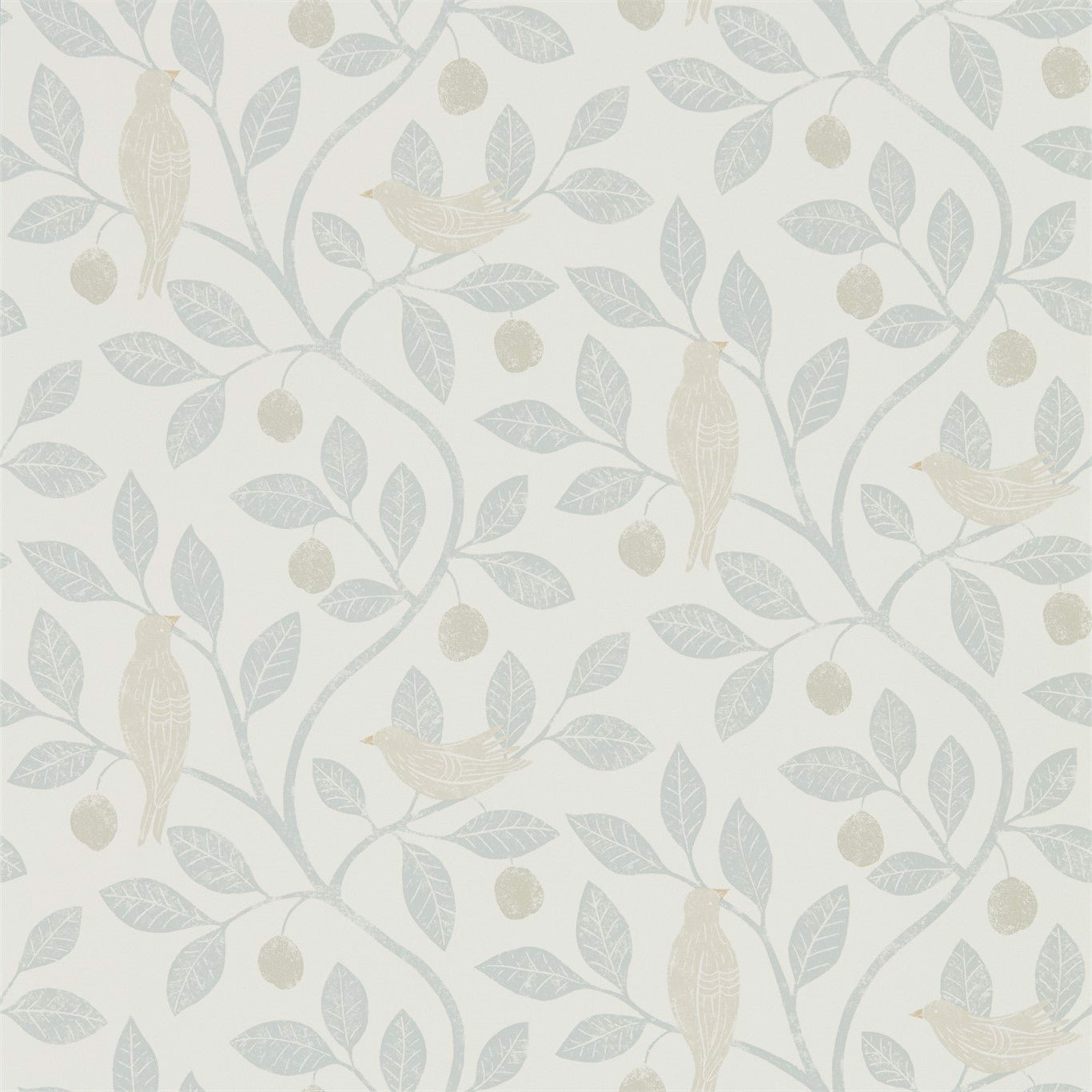Damson Tree Wallpaper - Mineral/Dove - Sanderson - DHPO216365 - Premier Wallcovering