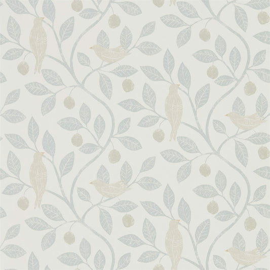 Damson Tree Wallpaper - Mineral/Dove - Sanderson - DHPO216365 - Premier Wallcovering