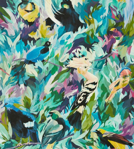 Dance Of Adornment Wallpaper - Wilderness/ Nectar/ Pomegranate - HTEW112763 - Harlequin - Premier Wallcovering