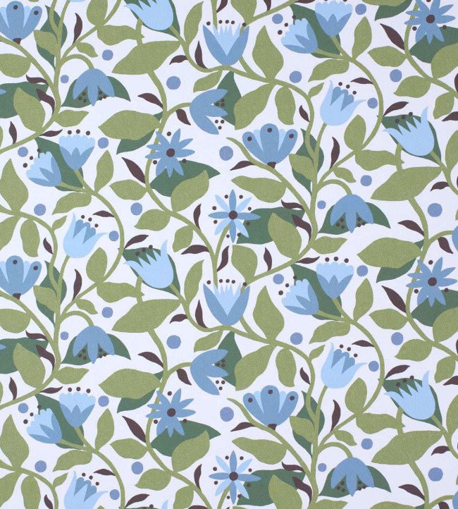 Dancing Daisies Wallpaper - Cornflower - Scion - NSCW113284 - Premier Wallcovering