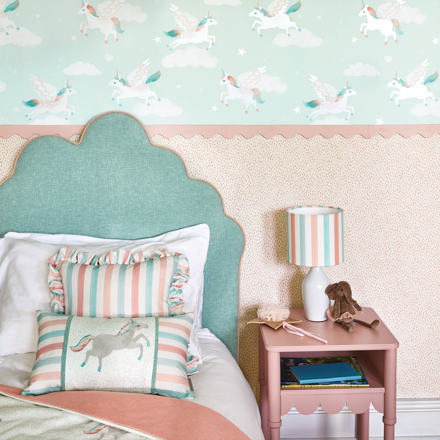 Dancing Unicorns Wallpaper - Multi - Villa Nova - W649/01 - Premier Wallcovering