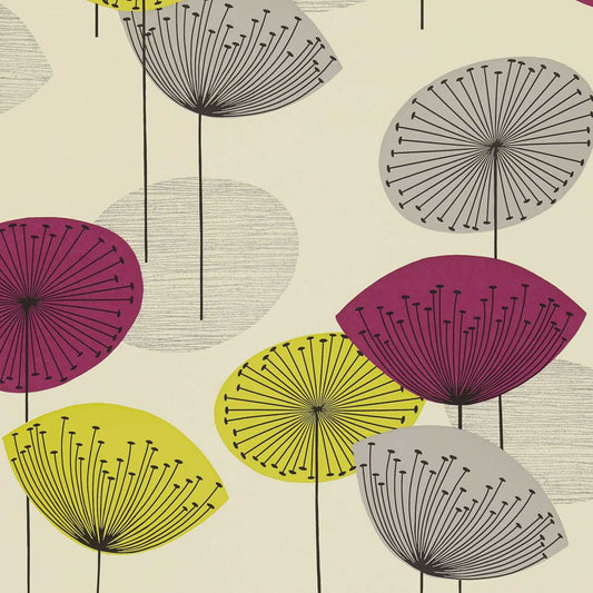 Dandelion Clocks Wallpaper - Blackcurrant - DOPWDA102 - Sanderson - Premier Wallcovering