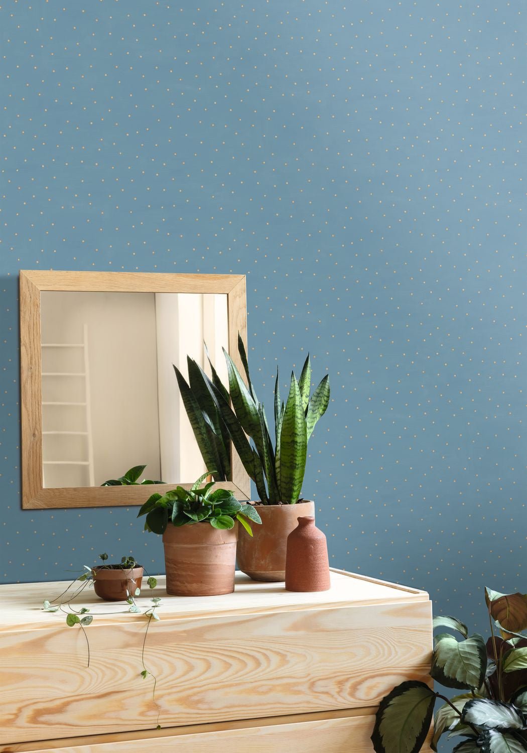 Danse Wallpaper - Bleu/ Dore - Caselio - 102206006 - Premier Wallcovering