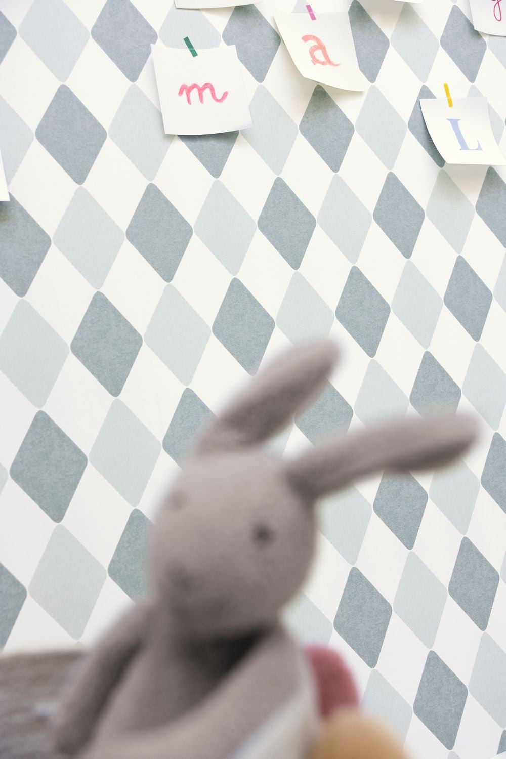 Danser Wallpaper - Bleu Grise - Caselio - 103576066 - Premier Wallcovering