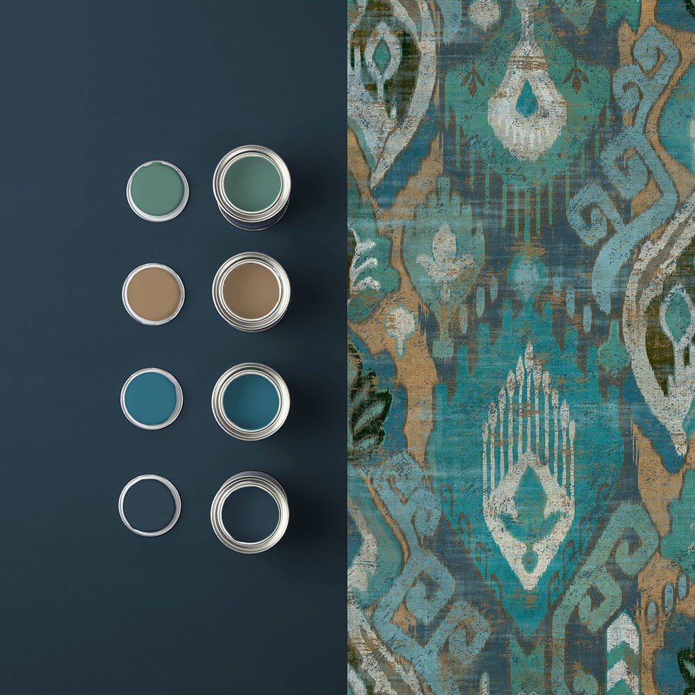 Daraee Tapestry Wallpaper - Midnight - Graham & Brown - 121458 - Premier Wallcovering