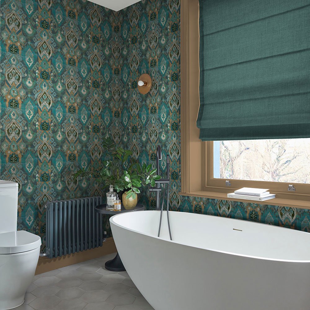 Daraee Tapestry Wallpaper - Midnight - Graham & Brown - 121458 - Premier Wallcovering