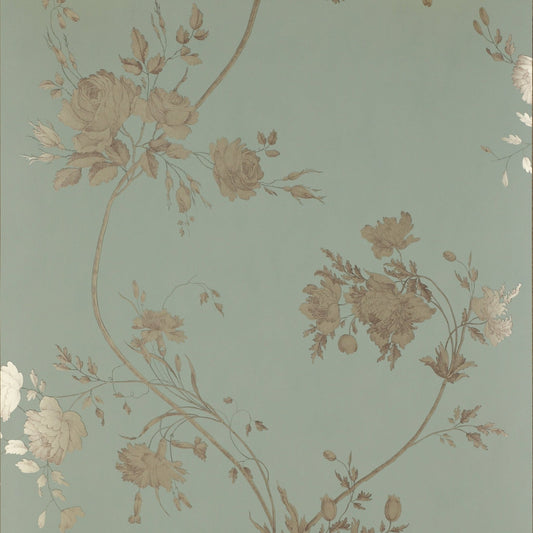 Darcy Wallpaper - Aqua - Colefax & Fowler - 07957/01 - Premier Wallcovering