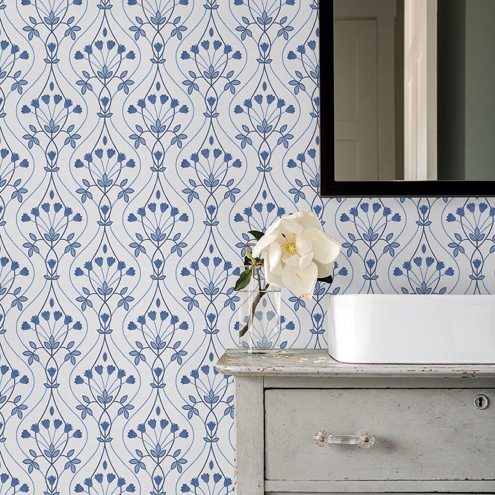 Dard Wallpaper - Blue - A Street Prints - FD26148 - Premier Wallcovering