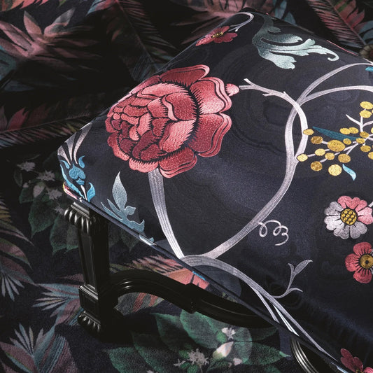 Darius Garden Fabric - Jais - Christian Lacroix - FCL7066/01 - Premier Wallcovering