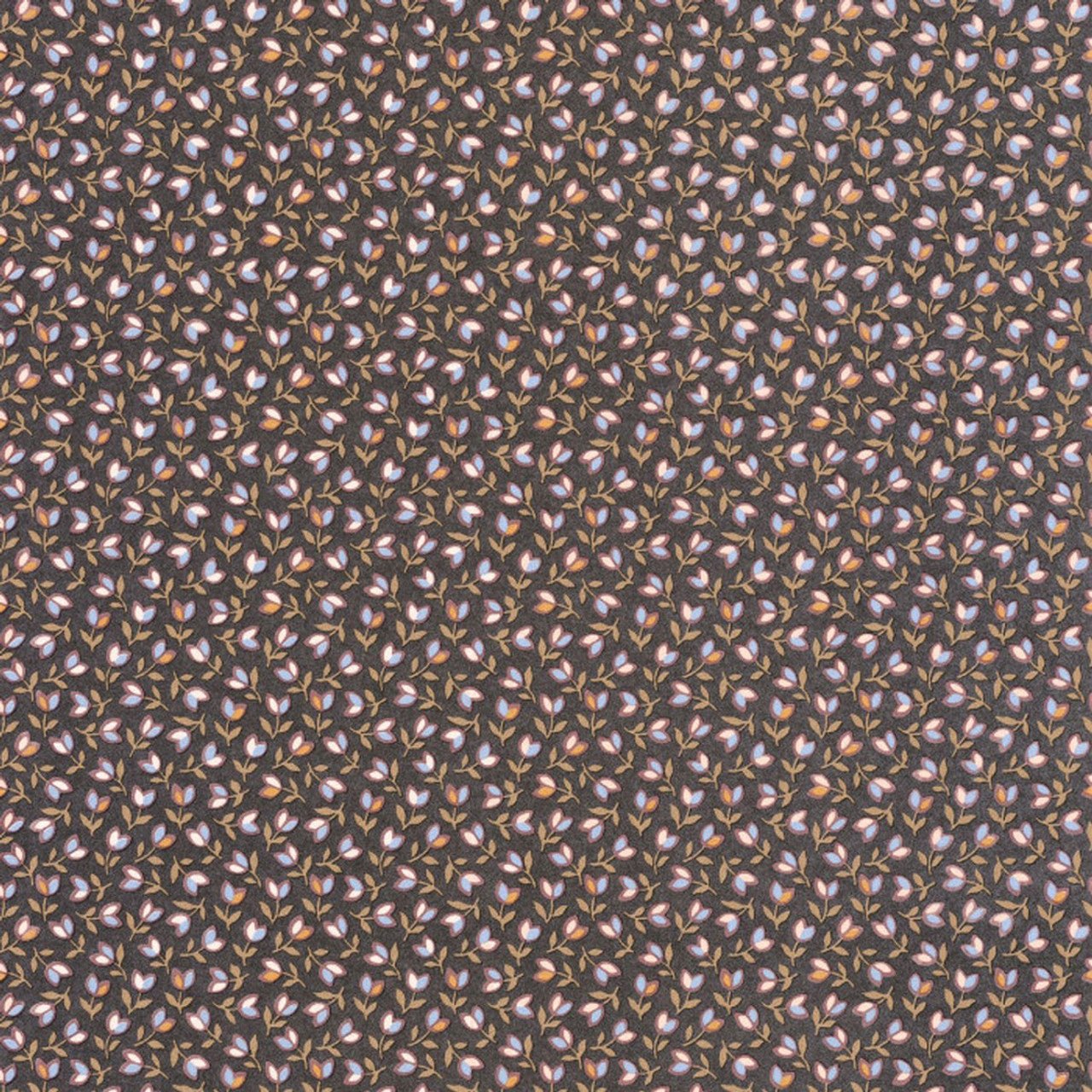 Darwin Tulip Flower Market Wallpaper - Noir / Bordeaux - Casadeco - 89259332 - Premier Wallcovering