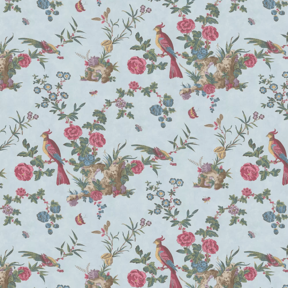 Darwin Wallpaper - Azure Blue - Little Greene - 0247DAAZURE - Premier Wallcovering