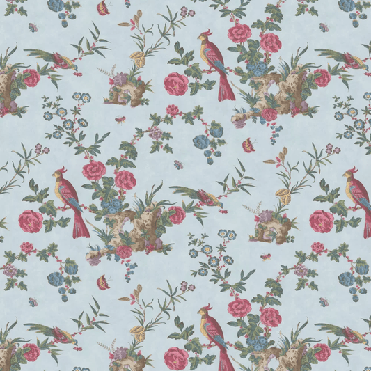 Darwin Wallpaper - Azure Blue - Little Greene - 0247DAAZURE - Premier Wallcovering